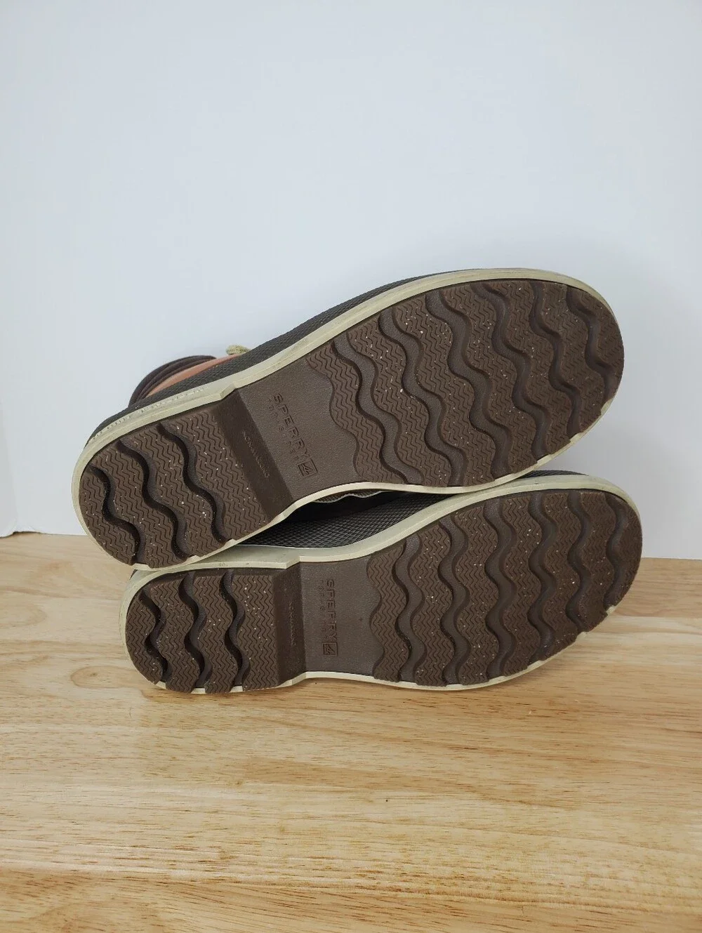 Sperry Cold Bay Duck Boots Mens 8.5 M Brown Tan STS10167